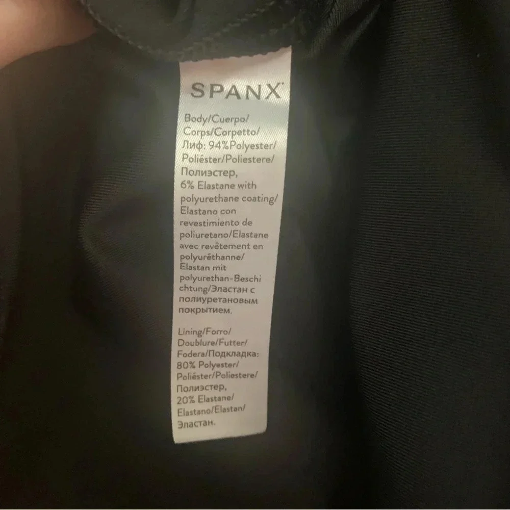 Spanx Faux Patent Leather Leggings in Black Size Small Tall